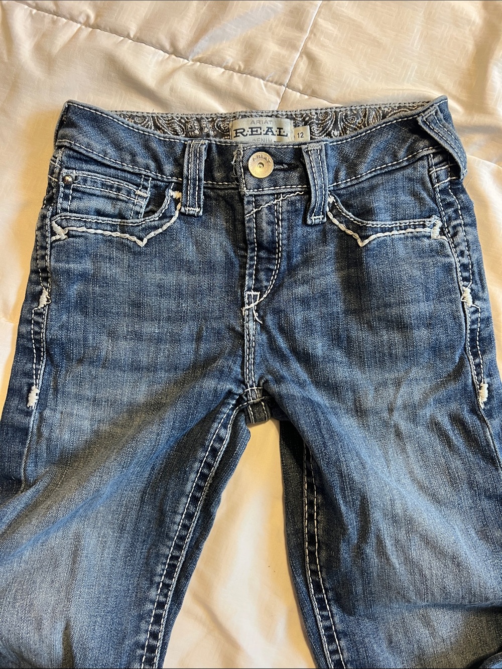 Ariat Girl's Bootcut Denim Jeans - Picture 2 of 4